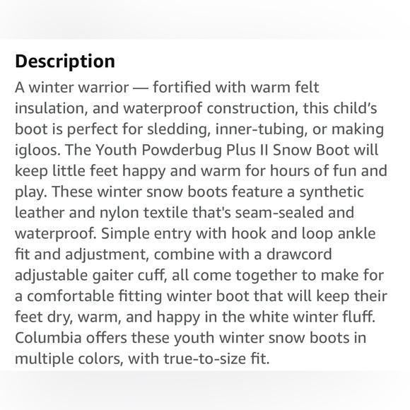 Columbia Unisex-Child Powderbug Plus Ii Snow Boot Collegiate Navy, Chili - Picture 2 of 11